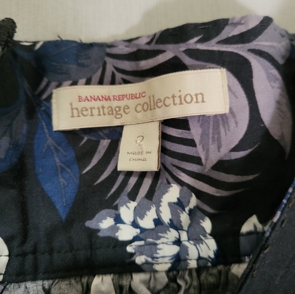 Banana Republic Blue and White A-Line Midi Skirt - Picture 8 of 16